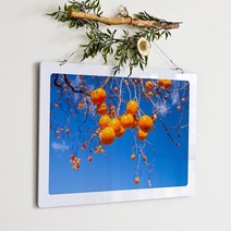 nq031-행잉액자_풍수복이들어오는감그림(사각가로대형), 타입2