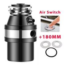 음식물 분쇄기 가정용 싱크대 쓰레기 건조기 미니 식품 처리 220V 주방 싱크 기구, CHINA, 미국, Air switch Adapter