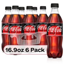 코카콜라 제로 슈가 체리 바닐라 탄산 음료 16.9oz 6병 1팩 x 2개