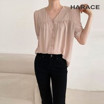 헤레이스 절개셔링반팔 블라우스 CHF22SS727