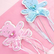 돌잔치 이벤트 행사 아기방 돌상 장식 소품 파티 장식 용품 아가방 꾸미기 BABY PARTY 곰돌이 픽 44cm 2색 택1, 핑크