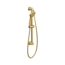 Moen Chrome 친환경 성능 단일 기능 휴대용 샤워기(24인치 슬라이드 바 포함) 3868EP, Brushed Gold