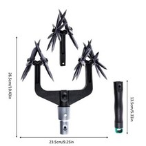 미니경운기 정원 노조기 회전식 경운기 잔디 도구 토양 터핑 인공물, black+CN