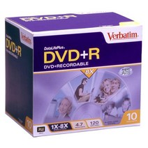 10PK DVD+r 4.7GB 8X 브랜드 보석 케이스