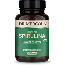 미국직구 닥터 메르콜라 자연유래 스피루리나 식이 서플먼트 1인분당 2 000mg 30인분(120정) 정상 및 반응 * 글루텐 프리 USDA 자연유래, 수량, 상세참조