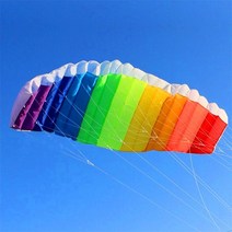 패러글라이딩장비 패러글라이딩자격증 행글라이딩 2.7m 듀얼 라인 파라포일 플라잉 파워 브레이드 패러 글 보드 야외 재미 장난감 스포츠 비치, 270cm