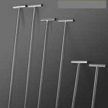 맨홀개폐기 T자형 갈고리 맨홀뚜껑 지렛대 쇠갈고리, 무딘 굵은 68cm-12mm 두께