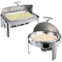 푸드 워머 차핑디쉬 음식 보온 케이터링 출장 뷔페, 단일 9리터 직사각형 뚜껑 전기