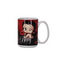 머그컵 Spoontiques Betty Bop 세라믹 커피잔 레드