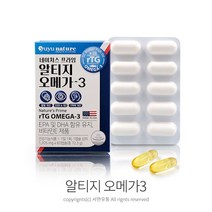 유유 네이처스 프라임 알티지 오메가3(60캡슐) EPA DHA 함유유지 비타민E, 1박스