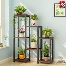 JS리빙 원목 화분진열대 베란다 화분정리대 65*23*93 우드 오닉스 7단 높은 선반 네추럴 디자인 [MD_382&822HD], (간단) 오닉스 화분대