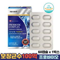 프로바이오틱스 혼합유산균 100억보장 유산균 100억CFU 함유 식약처인증 유산균캡슐, 1박스, 프로바이오틱 60캡슐