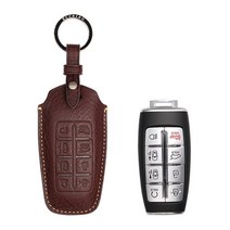 에첼소 [에첼소]올뉴제네시스 G80 GV80 8버튼 스마트키케이스, 올리브(Olive)