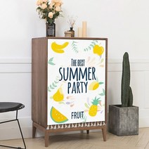가전 가구 커튼 먼지 덮개 장식 녹색 잎 짧은 주방 보관용 방진 하프 선반 옷장 커버, n4, 80x120cm
