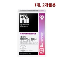 마이니 액티브엽산 플러스 300mg*60정 활성형엽산 비타민B6 B12 비타민D 메틸테트라히드로엽산 폴리글루타메이트 5-MTHF 임산부 부부 추천
