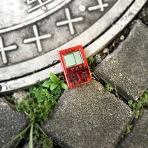 레트로 미니게임기 미니겜보이 추억의게임 오락실 게임기, 투명 레드(세로)