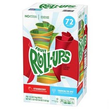 FRUIT ROLL UPS 후르츠 롤업 과일 젤리 스트로베리 앤 트로피칼 0.5oz(14g) 72롤