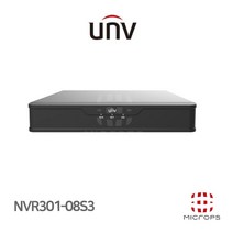 [유니뷰] 800만화소 IP NVR CCTV 녹화기 NVR301-08S3 8채널 [POE미지원]
