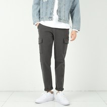[데님공방] 겨울 기모 카고바지 3컬러 스판 테이퍼드핏 빅사이즈 남자 면팬츠 S-3XL