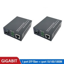 기가비트 미디어 컨버터 SFP 트랜시버 모듈 20KM 1000Mbps 고속 이더넷 RJ45-광섬유 스위치 2 포트 LC 모, no sfp module-6226169