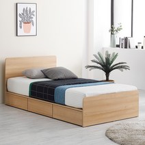 위퍼니즈 위니트 베이직헤드 3칸서랍 수납침대 슈퍼싱글 (매트리스없음), 메이플 (프레임만)