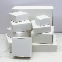 크라프트박스5Pcs 스퀘어 화이트/크래프트/블랙 포장 상자 웨딩 파티 부탁 용품 수제 비누 초콜릿 비행기, 02 white_14 8x8x4cm