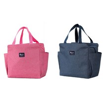 1+1 에클리츠 사이드 포켓 쿨러백 보온 보냉가방, 핑크+네이비