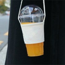 무지 드링크백 텀블러백 패브릭 다회용 컵홀더 슬리브 홀더, 상세페이지 참조, 상세페이지 참조