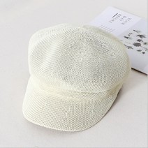 헌팅캡 레트로 가죽모자 도리구찌모자 짧은 챙 속이 빈 통기성 소녀 야외 베레모 음영 패션 화가 모자 단