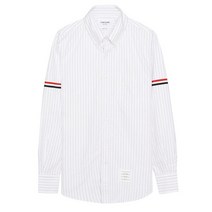 [톰브라운] [명품] 남성 스트라이프 암 로고 코튼 셔츠 화이트 컬러 MWL301A F00