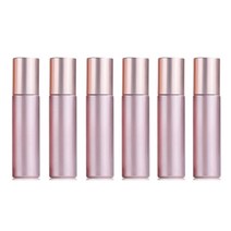 모든유통 5ml 10ml 불투명 로즈골드 롤온 공병 미니 롤러볼 향수 용기 6개 묶음, 불투명로즈골드