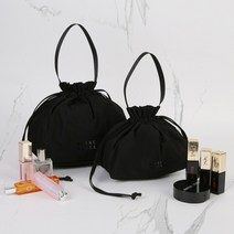 블랑블랙 스트링 조리 토트 파우치 휴대용 여행용 손가방 메이크업백 블랙