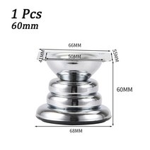 70mm/90mm 크롬 금속 가구 다리 라운드 컵 타입 수평 조절 소파 캐비닛 Tv 스탠드 침대 실버 테이블 1/2/4 피스, [10] 1Pc 60mm Type D