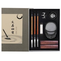 서예붓세트 초보 붓글씨 첫걸음 필방 중국 서예 연구 네 개의 보물 브러시 잉크스톤 타운, 달필