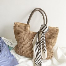 BSHAANS 라탄가방 밀짚 비치백 여름숄더백