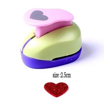 3공펀치 3/8 "-3" 사랑 심장 펀치 diy 공예 구멍 eva 폼 펀처 아이 스크랩북 종이 커터 엠보싱 장치, 04 MULTI