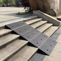 계단 턱 주차 경사로 차량 진입판 경사로 자동차 슬로프, 옐로우 98x25x9, 1개