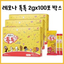 [본사정품] 경남제약 레모나 톡톡 2gx100포 박스 선물 추천 피로회복엔 비타민C 카카오프렌즈 비타민C 50mg 칼슘 비타민D 새콤달콤 복숭아맛 입에 넣자마자 톡톡 터지는 재미, 100개입, 2g