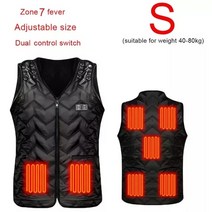 충전발열 조끼 발열 열선 열 usb 충전식 구역 난방 듀얼 제어 스위치 충전 스마트 난방 옷 일정한 온도 겨울 따뜻한 가 재킷
