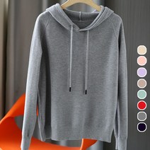 여성용 부드러운 후드 니트티 8color