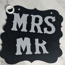 파티 용품 1set 17x27cm 뜨거운 미스터 부인 사진 부스 소품 웨딩 장식 그냥 결혼 photobooth 사진 소품 웨딩 호의, MR MRS 블랙
