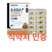 엔젯오리진 알래스카 알티지 오메가3 하루권장량 효능 작은알 rTG형 높은 흡수율 비타민E 온가족 혈행 건강관리 하루 1캡슐 EPA DHA PTP 포뮬라 캡슐형 60캡슐 식약처, 60캡슐x1개