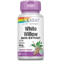 Solaray 보장 효능 흰색 버드나무 껍질 추출물 식물성 캡(Btl-Plastic) 750mg 60ct