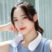 프리누아 휴대용 넥밴드선풍기 충전식 3단계풍량조절 kc안전인증