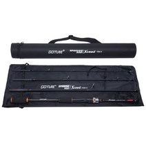 독조낚시대 Goture Xceed 후지 가이드 링 탄소 스피닝 캐스팅 낚싯대 M/MH 파워 루어 로드 튜브 가방 포함 여행용 4 개 1.98-3.6m, [07] Spinning-3.6m-MH, [01] Black