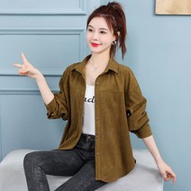 바스락셔츠 봄 가을 아우터 루즈핏 캐주얼 미디 남방