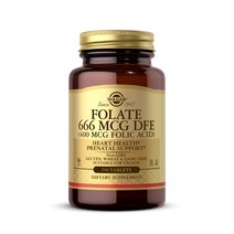 솔가 Solgar Folate 엽산 666mcg DFE 100타블렛, 1개, 기본