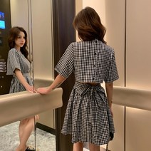 오. 늘 DressooA. 러블리 체크 미니 원피스