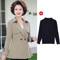 중노년 트렌치코트 엄마 가을옷 숏 귀부인 상의 50대 중년 미드 여성의류 봄가을코트 2951828739