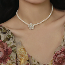 진주목걸이 큐빅목걸이 두줄목걸이 데일리목걸이 패션목걸이
